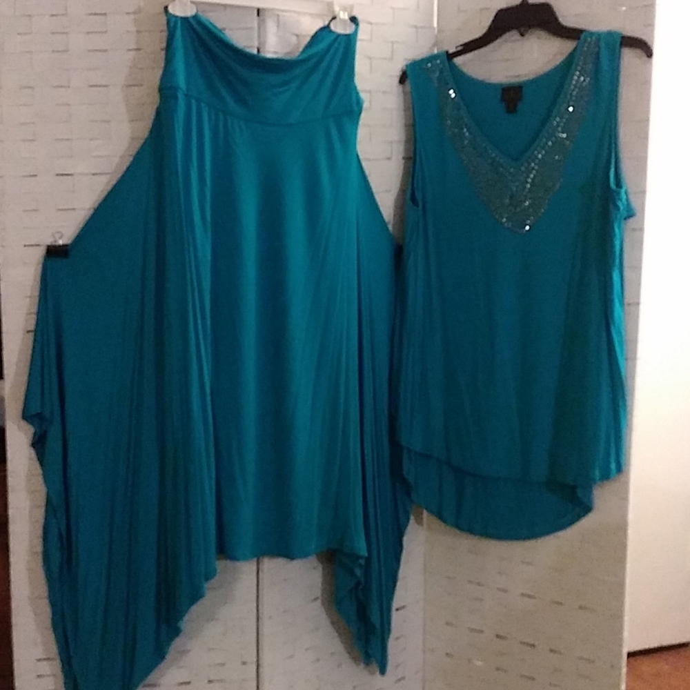 Skirt and top set